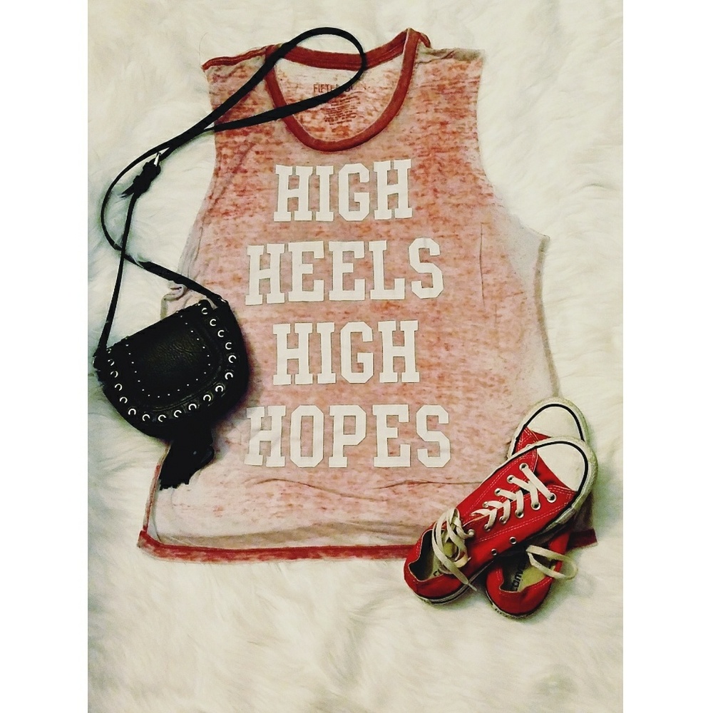 High Heels High Hopes Burnout Top